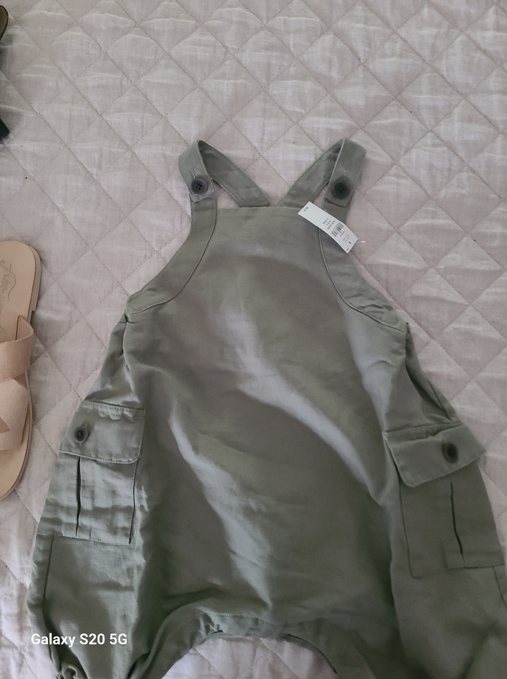 Banana Republic Kids Sleeveless Olive Green Baby Romper